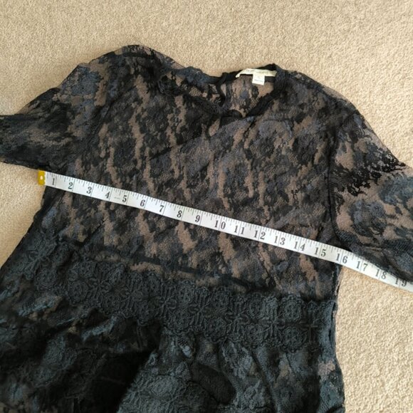 Onetheland Y2K Whismigoth Renaissance Victorian Dark Fairy Lace Mesh Witch Top S - Picture 5 of 8